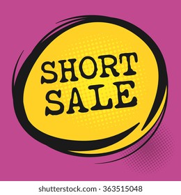 Short Sale label, vector illustration