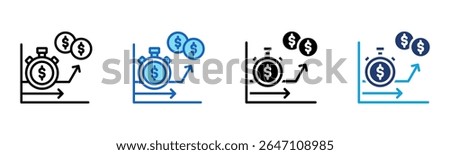 Short Selling icon Multi Style Vector Illustration