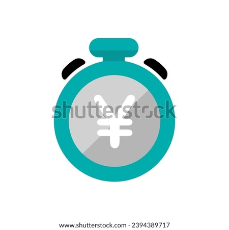 Short selling vector icon illustration ( Japanese Yen )