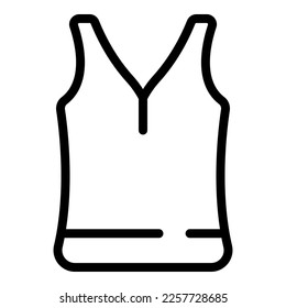 Short shirt icon outline vector. Fashion top. Uniform template