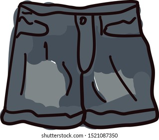 Short shorts, illustration, vector on white background.