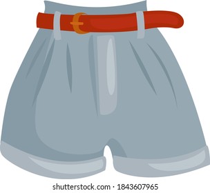 Pantalones cortos, ilustración, vector sobre fondo blanco