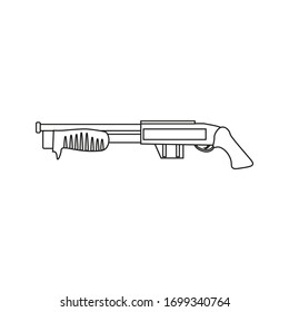short shotgun, vector on white background