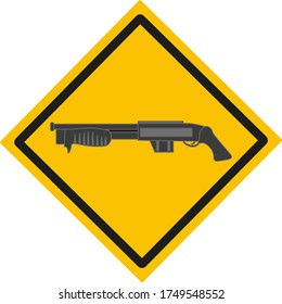 short shotgun, vector on white background