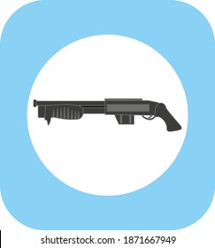 short shotgun, vector on white background