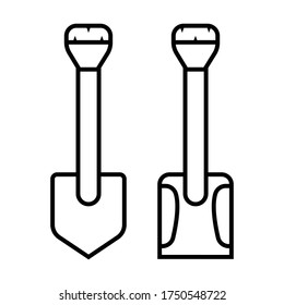 Short shovel icon vector illustration