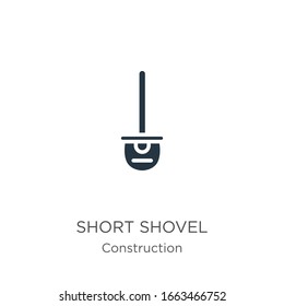 Short shovel icon vector. Trendy flat short shovel icon from construction collection isolated on white background. Vector illustration can be used for web and mobile graphic design, logo, eps10