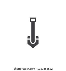 Short shovel vector icon. filled flat sign for mobile concept and web design. Spade simple solid icon. Symbol, logo illustration. Pixel perfect vector graphics