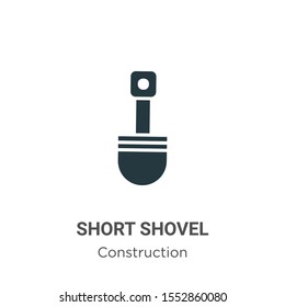 Short shovel vector icon on white background. Flat vector short shovel icon symbol sign from modern construction collection for mobile concept and web apps design.