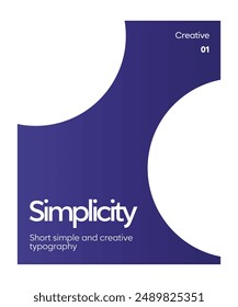Póster de arte de tipografía de simplicidad corta