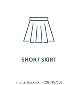 Short skirt vector line icon, linear concept, outline sign, symbol