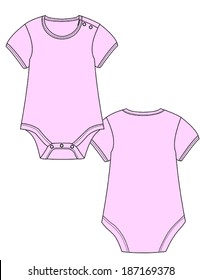 Short sleeve baby onesie.