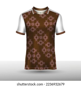 Short sleeve batik t-shirt mockup design