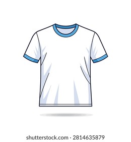 Short sleeve casual tee with trim