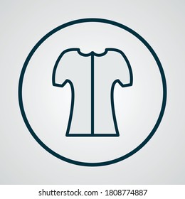 Short sleeve icon colored line symbol. Premium quality isolated polo element in trendy style.