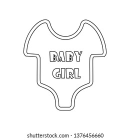 Short Sleeve Infant girl Bodysuit icon. Element of Baby for mobile concept and web apps icon. Outline, thin line icon for website design and development, app development
