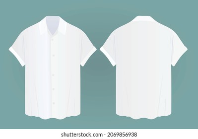 Short sleeve loose shirt. vector illustration