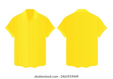 Short sleeve loose shirt. vector illustration