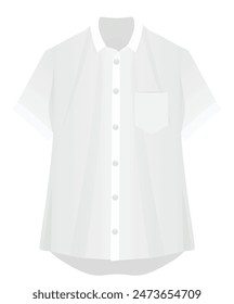 Short sleeve loose shirt. vector illustration