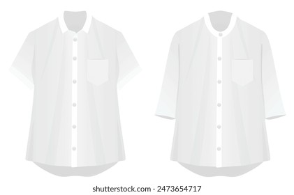 Short sleeve loose shirt. vector illustration