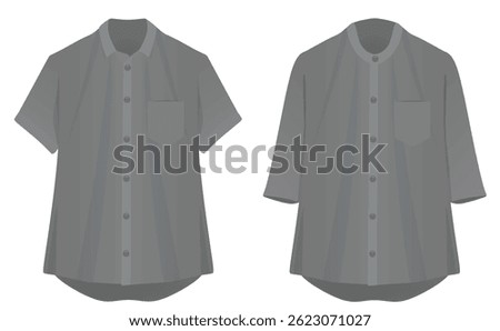 Short sleeve loose shirt. vector illustration