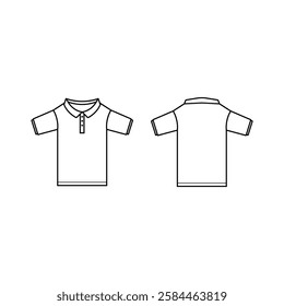 Short Sleeve Polo Shirt Design Template