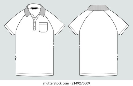 Short Sleeve Polo Shirt Pocket Fashion Stock Vector (Royalty Free ...