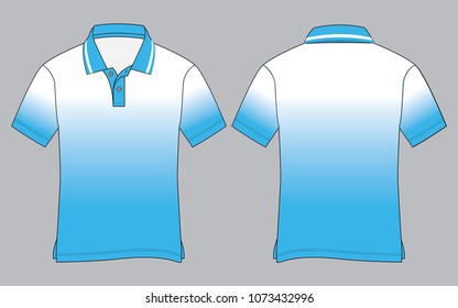 Short Sleeve Polo Shirt Whiteblue Gradient Stock Vector (Royalty Free ...