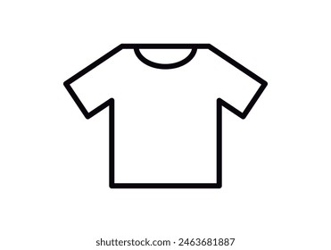 Short sleeve shirt black icon on white background.