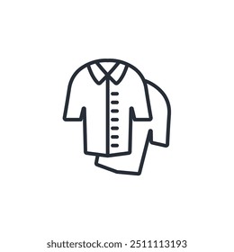 short sleeve shirt icon. vector.Editable stroke.linear style sign for use web design,logo.Symbol illustration.