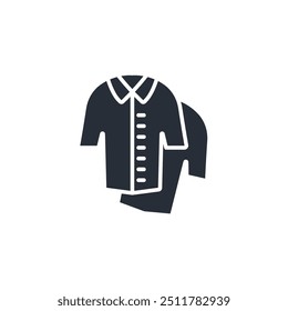 short sleeve shirt icon. vector.Editable stroke.linear style sign for use web design,logo.Symbol illustration.