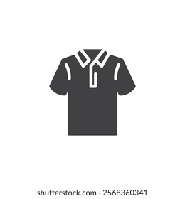 Short sleeve shirt vector icon. filled flat sign for mobile concept and web design. Polo Shirt glyph icon. Symbol, logo illustration. Vector graphics