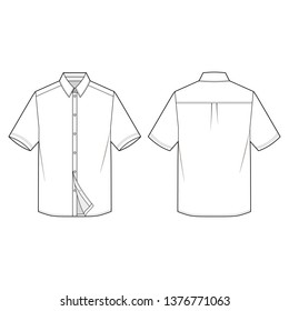 Shirt short sleeve vector image