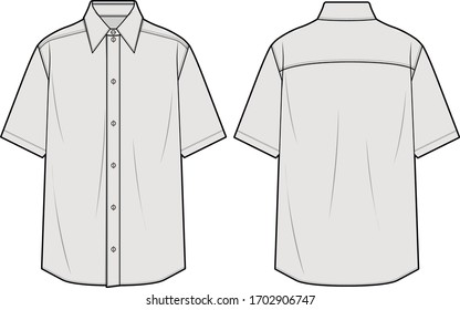 Short Sleeve Shirts Fashion Sketch Vector Stock Vector (Royalty Free ...