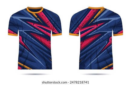 Short sleeve sports jersey uniform mockup front and back view