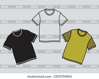 Short Sleeve T shirt Silhouette, Short Sleeve T shirt SVG, T shirt SVG, T shirt Icon SVG