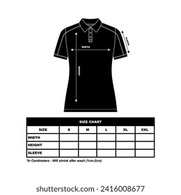 Short sleeve t shirt Size Chart, woman round, square and V neck. technical drawing fashion flat sketch vector illustration
