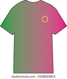 Short sleeve t shirt technical drawing fashion flat sketch vector illustration templateShort sleeve t shirt technical drawing fashion flat sketch vector illustration template
