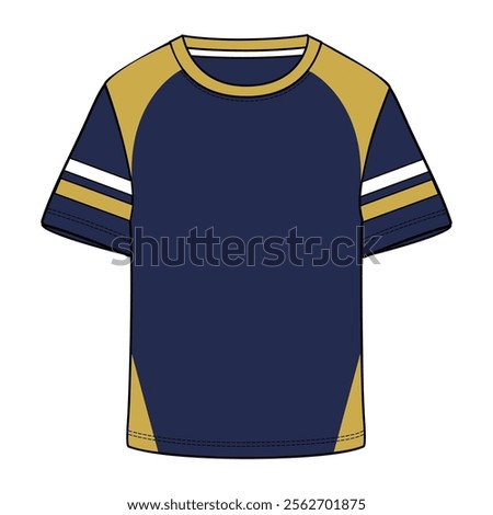 Short sleeve t shirt vector illustration template front views isolated on white back