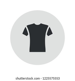 Short sleeve t-shirt front view flat style, vector illustration isolated on white
