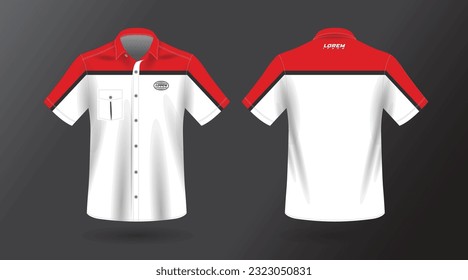 short sleeve work shirt design template