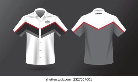 short sleeve work shirt template