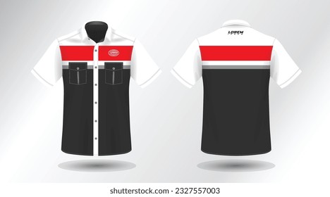 short sleeve work shirt template