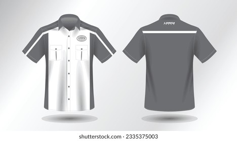 short sleeve work shirt template