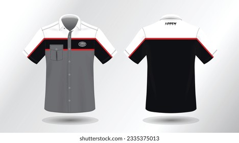 short sleeve work shirt template