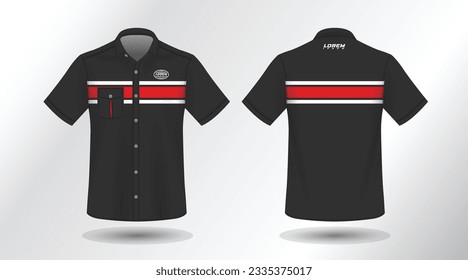 short sleeve work shirt template
