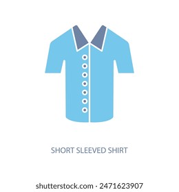 short sleeved shirt concept line icon. Simple element illustration. short sleeved shirt concept outline symbol design.