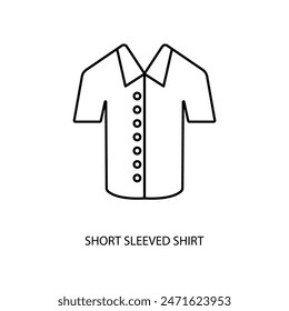 short sleeved shirt concept line icon. Simple element illustration. short sleeved shirt concept outline symbol design.