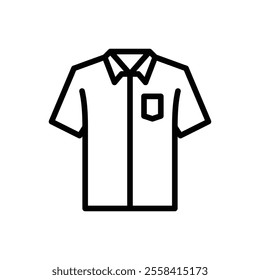 short sleeved shirt icon with line style