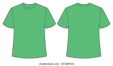 short sleeves shirt with front and back view